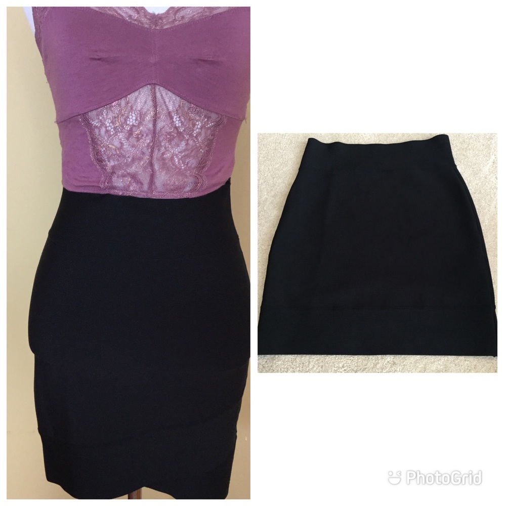 🌺HP🌺 BCBG MAXAZRIA SimoneBLACK BODYCON SKIRT EUC